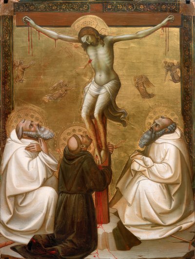 Cristo na Cruz com São Bento, São Francisco e São Romualdo de Lorenzo Monaco
