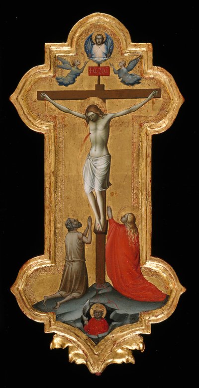 Cruz Processional com Santa Maria Madalena e um Beato Eremita, 139295. de Lorenzo Monaco