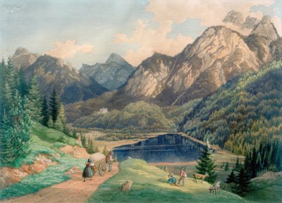 Schwansee perto de Füssen de Lorenzo Quaglio