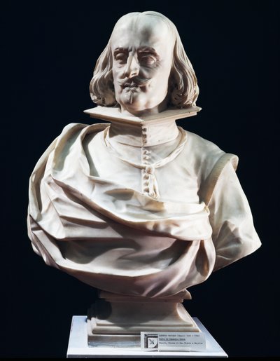 Busto de mármore de Domenico Petra, de Lorenzo Vaccaro (1655-1706), Igreja de São Pedro em Maiella, Nápoles, Itália de Lorenzo Vaccaro