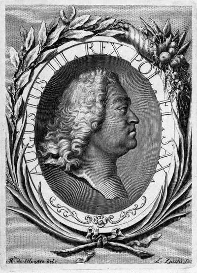 Retrato de Augusto III da Polônia de Lorenzo Zucchi