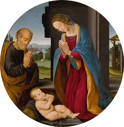 Adoração do Menino Jesus de Lorenzo di Credi