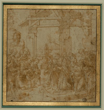 Adoração dos pastores ... de Lorenzo di Credi