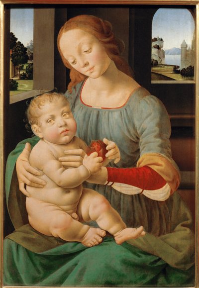 Madona (pintura sobre madeira) de Lorenzo di Credi