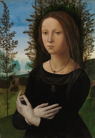 Retrato de uma jovem mulher, ca. 1490-1500. de Lorenzo di Credi