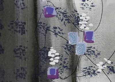 Fluxo Prateado Abstrato e Elegante de Lori Ann Folz