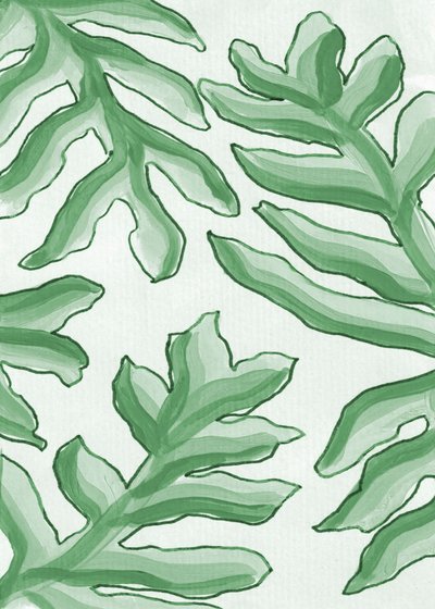 Folhas verdes ondulantes de Lori Ann Folz