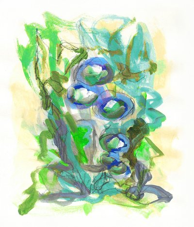 Flores Verdes e Azuis de Lori Ann Folz