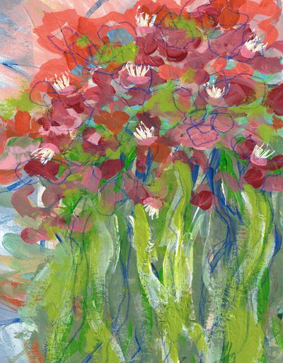 Abstrato floral vibrante de Lori Ann Folz