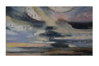 Turner In Translation 2, 2016, óleo e goma laca no painel gesso de Lou Gibbs