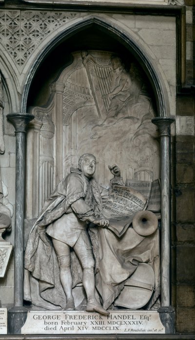 Túmulo de Georg Friedrich Haendel (mármore) de Louis-Francois (1702-62) Roubillac