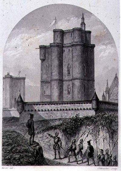 A Fortaleza de Vincennes, gravada por Schroeder (gravura) de Louis (after) Marckl