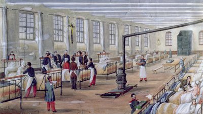 Hospital Militar de Val-de-Grace em Paris, 1854 de Louis Amable Crapelet