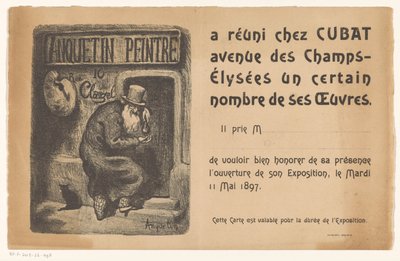 Convite para uma exposição de pinturas de Louis Anquetin de Louis Anquetin