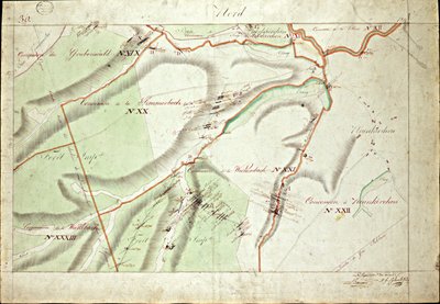 Atlas das concessões do campo de carvão de Saar pela Sra. Beaunier & Calmelet, engenheiros do corpo mineiro. de Louis Antoine Beaunier