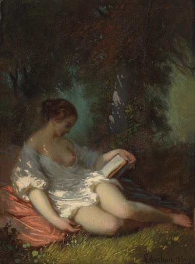 Leitura no parque de Louis Antoine Estachon