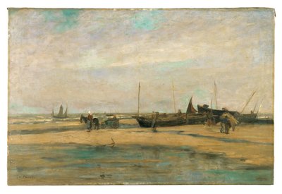 Paisagem marítima em De Panne de Louis Artan