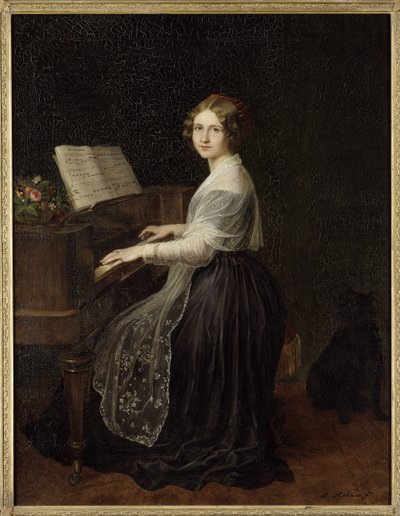 Retrato da Soprano Jenny Lind (1820-1887), de Asher, Louis (1804-1878). Óleo sobre tela de Louis Asher