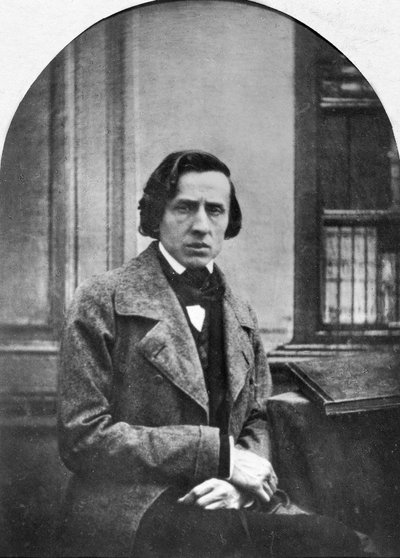O compositor e pianista polonês Frederic Chopin de Louis Auguste Bisson