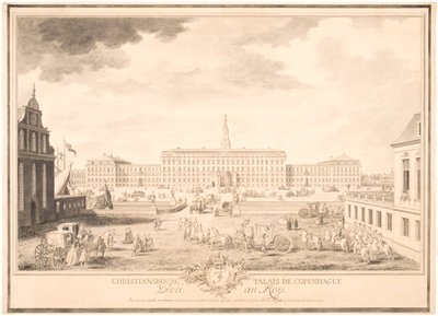 Palácio de Copenhague Christiansburg de Louis Auguste Le Clerc