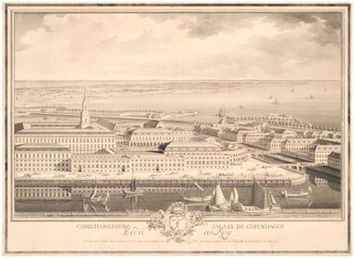 Palácio de Copenhague Christiansburg de Louis Auguste Le Clerc