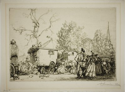 Na feira de Saint-Jean-de-Monts de Louis Auguste Lepère