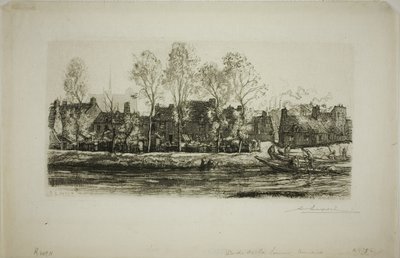 Margens do Somme em Amiens de Louis Auguste Lepère