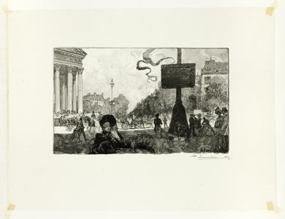 Esquina da Rue Royale, placa dezasseis de Le Long de la Seine et des Boulevards de Louis Auguste Lepère