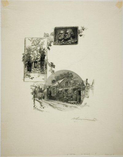 Entrada do atelier de Rousseau e da casa Millet de Louis Auguste Lepère