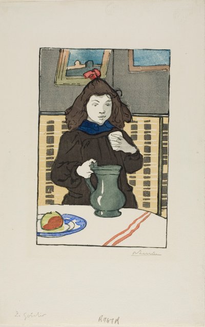 Menina com panela de Louis Auguste Lepère