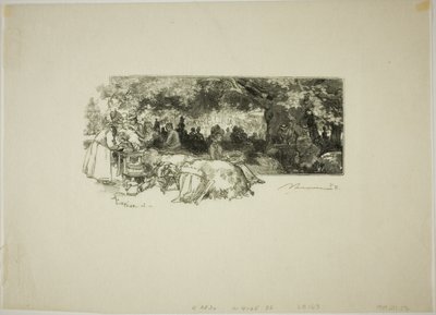 A cantina da mãe Pichard, perto do desfiladeiro dos Loups de Louis Auguste Lepère