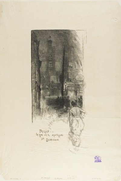 Paris: Rue de la Montagne-Ste-Geneviève de Louis Auguste Lepère