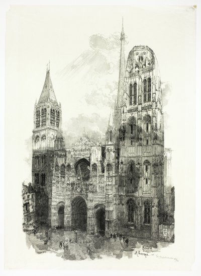 Catedral de Rouen de Louis Auguste Lepère