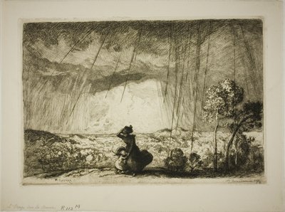 Tempestade na duna de Louis Auguste Lepère