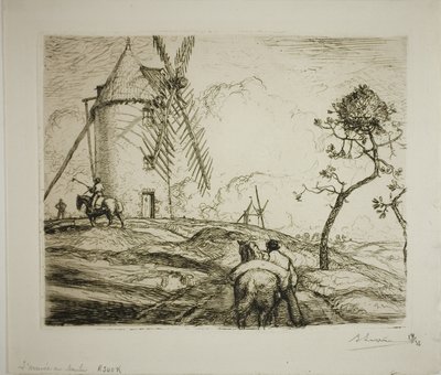 A chegada ao moinho de vento de Louis Auguste Lepère