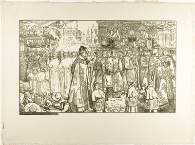 Procissão de Corpus Christi, Nantes de Louis Auguste Lepère