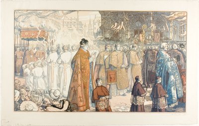 Procissão de Corpus Christi, Nantes de Louis Auguste Lepère