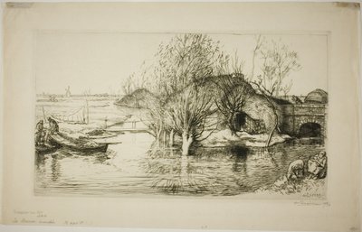 A cabana inundada de Louis Auguste Lepère