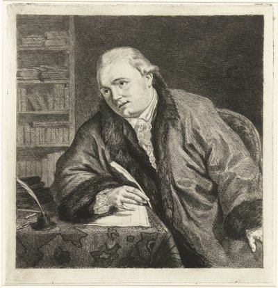 Retrato do compositor e gravador Johan Antoni Kauclitz Colizzi de Louis Bernard Coclers
