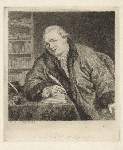 Retrato do compositor e gravador Johan Antoni Kauclitz Colizzi de Louis Bernard Coclers