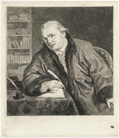 Retrato do compositor e gravador Johan Antoni Kauclitz Colizzi de Louis Bernard Coclers