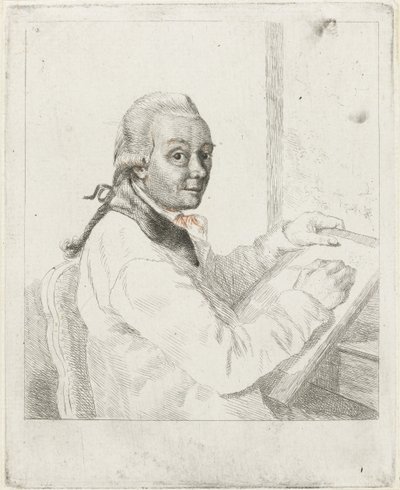 Retrato do artista Johannes Janson, desenho de Louis Bernard Coclers