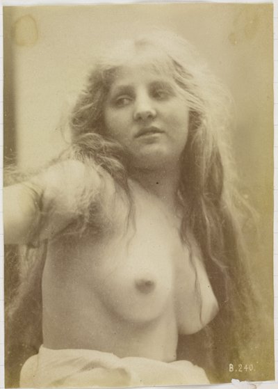 Estudo de um modelo nu feminino, busto visto de frente de Louis Bonnard