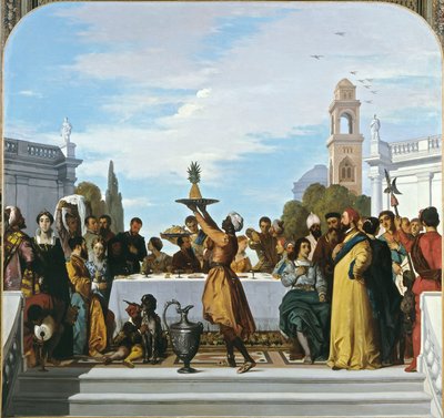 Festa de estilo veneziano, painel central de Louis Boulanger