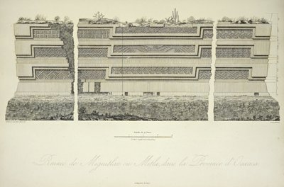Ruínas de Miguitlan ou Mitla, na Província de Oaxaca, ilustração de 