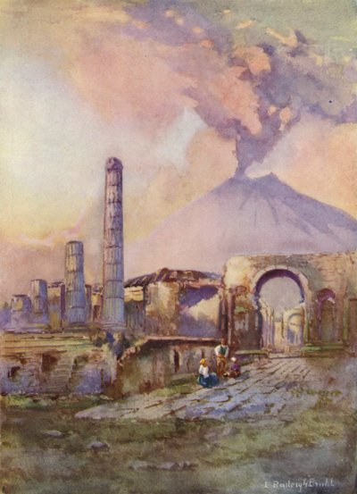 Pompéia, o Vesúvio à distância de Louis Burleigh Bruhl