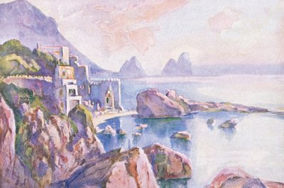 A ilha de Capri, da Hutchinsons Picturesque Europe, publicada por Hutchinson & Son, c.1930 de Louis Burleigh Bruhl