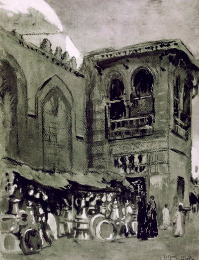 Comerciante de cobre, Cairo, Egito, 1928 de Louis Cabanes
