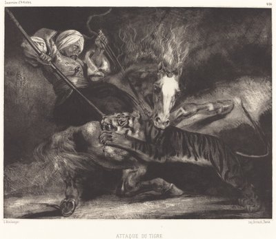 Ataque do tigre de Louis Candide Boulanger