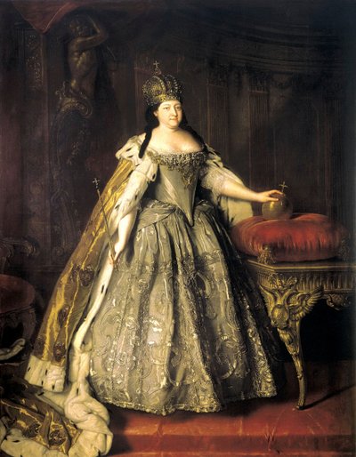 Retrato da imperatriz Anna Ioannovna, 1693-1740, 1730. de Louis Caravaque